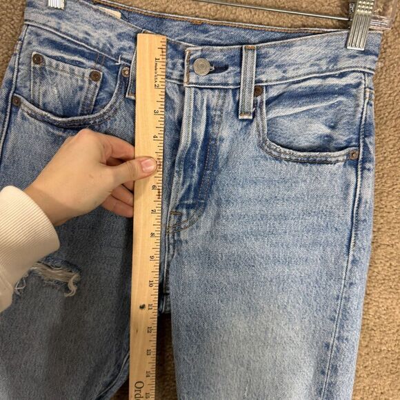 Levi's 501 Skinny Jeans Womens Size 24 Can't Touch This Distressed Button Fly - Picture 7 of 16